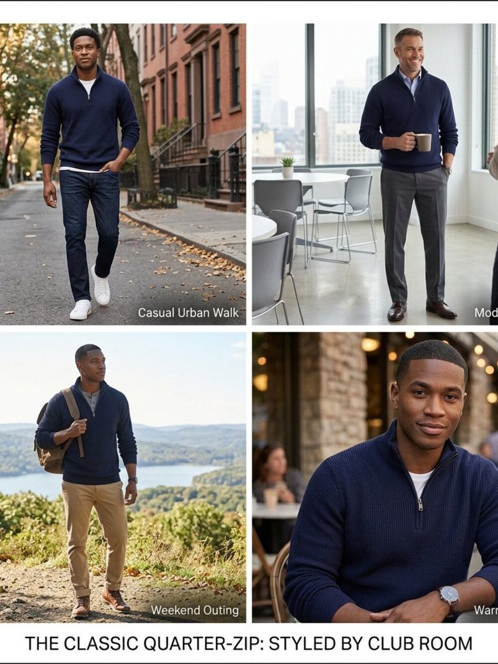Club Room French Rib Sweater Men's Size XXL Quarter Zip Mock Neck Dark Blue